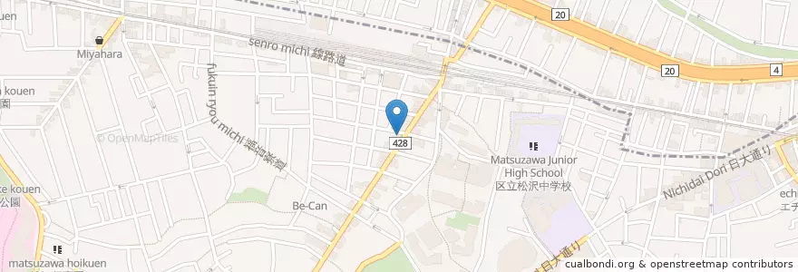 Mapa de ubicacion de 桜上水医院 en Japão, Tóquio, 世田谷区.