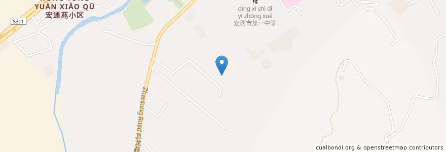 Mapa de ubicacion de 永定路街道 en 中国, 甘肃省, 定西市, 安定区, 永定路街道.