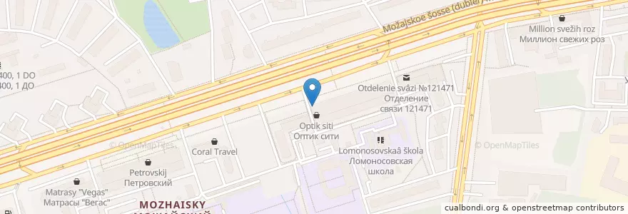 Mapa de ubicacion de Кофе Хауз en Russie, District Fédéral Central, Moscou, Западный Административный Округ, Можайский Район.