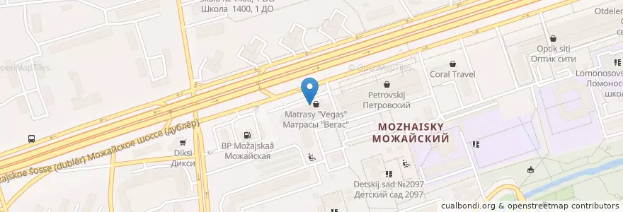 Mapa de ubicacion de Сбербанк en Russie, District Fédéral Central, Moscou, Западный Административный Округ, Можайский Район.