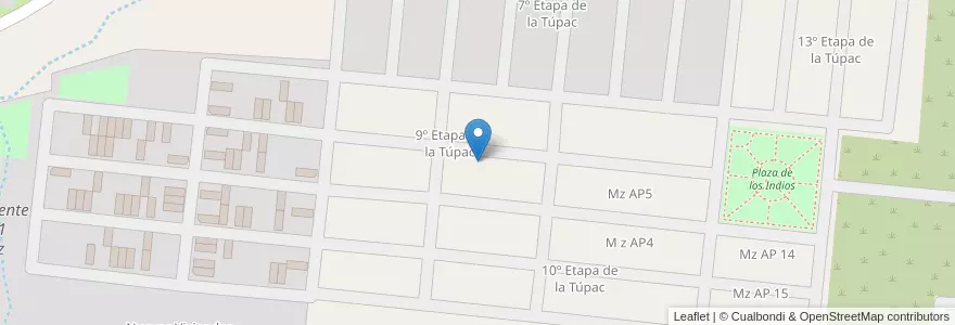 Mapa de ubicacion de 9 ETAPA DE LA TUPAC AMARU en Argentine, Jujuy, Departamento Doctor Manuel Belgrano, Municipio De San Salvador De Jujuy, Alto Comedero.