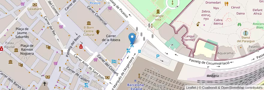 Mapa de ubicacion de 9 - Marquès de l'Argentera en Espanha, Catalunha, Barcelona, Barcelonès, Barcelona.