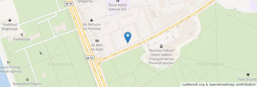 Mapa de ubicacion de МКБ en 러시아, Центральный Федеральный Округ, Москва, Северный Административный Округ, Район Левобережный.