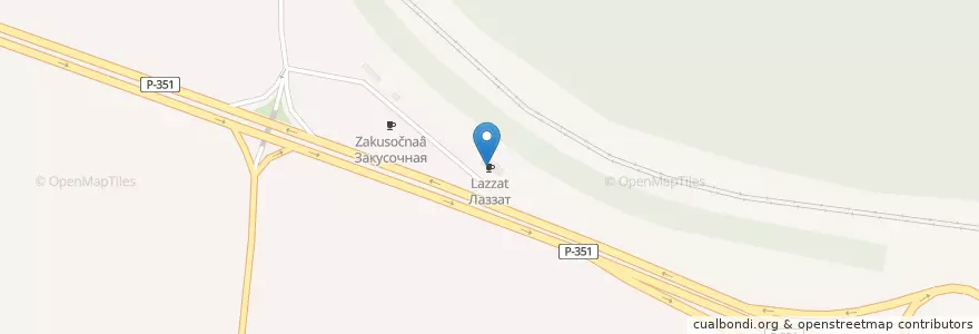 Mapa de ubicacion de Лаззат en Russia, Ural Federal District, Sverdlovsk Oblast, Южный Управленческий Округ, Белоярский Городской Округ.