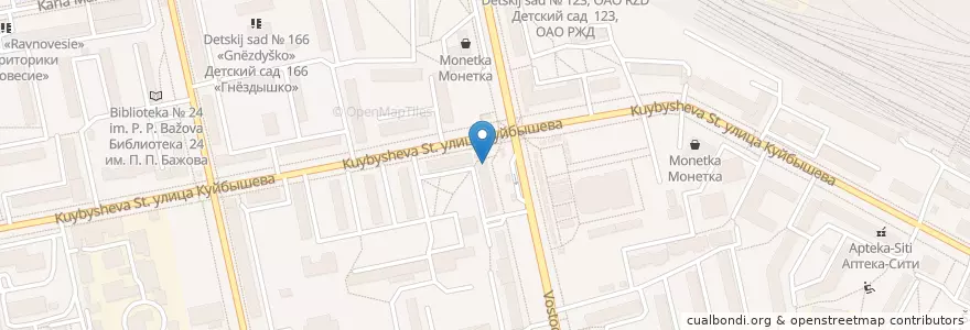 Mapa de ubicacion de Суши Wok en Rusia, Уральский Федеральный Округ, Свердловская Область, Городской Округ Екатеринбург.