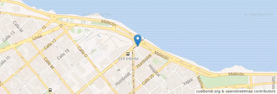 Mapa de ubicacion de CUPET 23 y Malecón en 쿠바, La Habana, Plaza De La Revolución.
