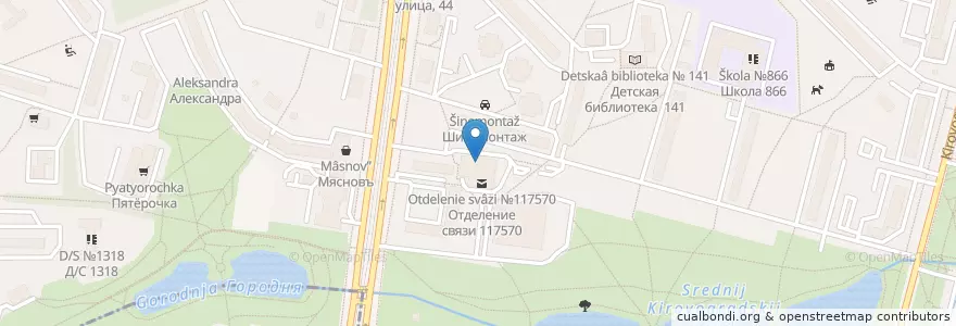 Mapa de ubicacion de Профи-Дент en Russia, Distretto Federale Centrale, Москва, Южный Административный Округ, Čertanovo Central'noe.