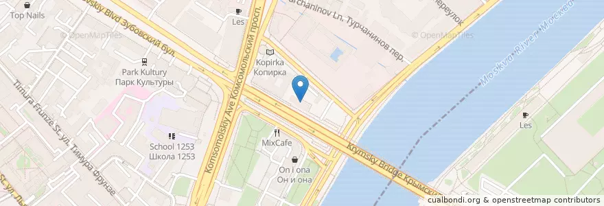 Mapa de ubicacion de 5-й отдел ГИБДД на спецтрассе en Rusland, Centraal Federaal District, Moskou, Центральный Административный Округ, Район Хамовники.