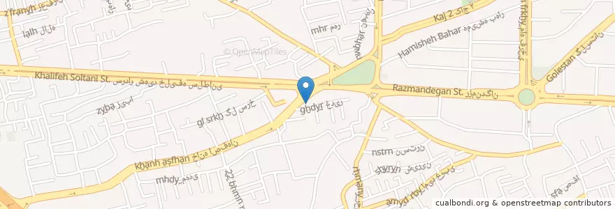 Mapa de ubicacion de پیتزا پیتزا en イラン, エスファハーン, شهرستان اصفهان, بخش مرکزی شهرستان اصفهان, اصفهان.