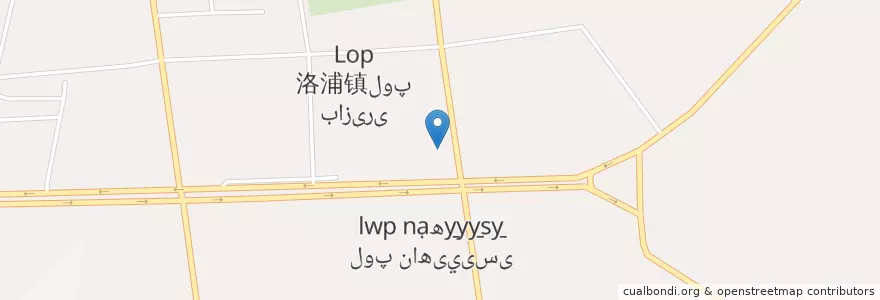Mapa de ubicacion de 城区街道 en 中国, 新疆维吾尔自治区, 和田地区, 洛浦县, 城区街道.