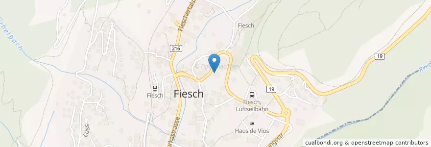 Mapa de ubicacion de Imhof en Schweiz/Suisse/Svizzera/Svizra, Valais/Wallis, Goms, Fiesch.