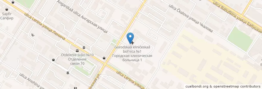 Mapa de ubicacion de Аптека Гор. больницы №1 en Russia, Far Eastern Federal District, Zabaykalsky Krai, Chitinsky District, Chita.
