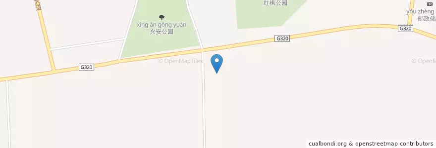 Mapa de ubicacion de 兴安街道 en 中国, 江西省, 上饶市, 横峰县 (Hengfeng), 兴安街道.