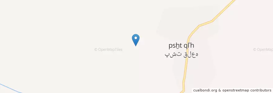 Mapa de ubicacion de پشت قلعه en إیران, محافظة كرمان, مقاطعة بم, بخش مرکزی شهرستان بم, دهستان حومه بم, پشت قلعه.