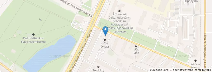 Mapa de ubicacion de Маяк en Rusland, Centraal Federaal District, Oblast Jaroslavl, Ярославский Район, Городской Округ Ярославль.