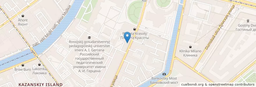 Mapa de ubicacion de Manneken Pis en Russia, Northwestern Federal District, Leningrad Oblast, Saint Petersburg, Центральный Район, Округ № 78.