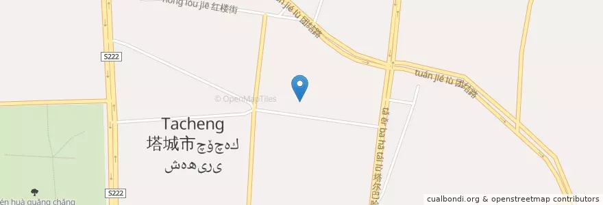 Mapa de ubicacion de 和平街道 en Cina, Xinjiang, 塔城地区, Іле 伊犁州, 塔城市, 和平街道.