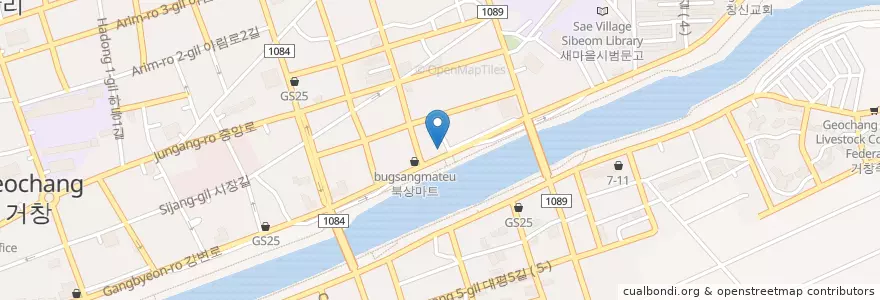 Mapa de ubicacion de 꼬레아이 (Korea 2) en كوريا الجنوبية, 경상남도, 거창군.