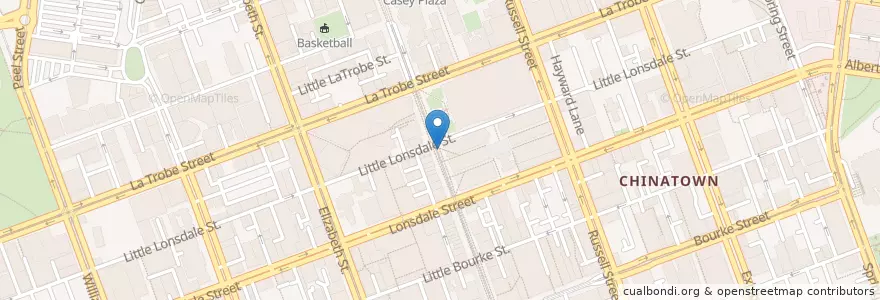Mapa de ubicacion de Swanston Street/Little Lonsdale Street en 오스트레일리아, Victoria, City Of Melbourne.