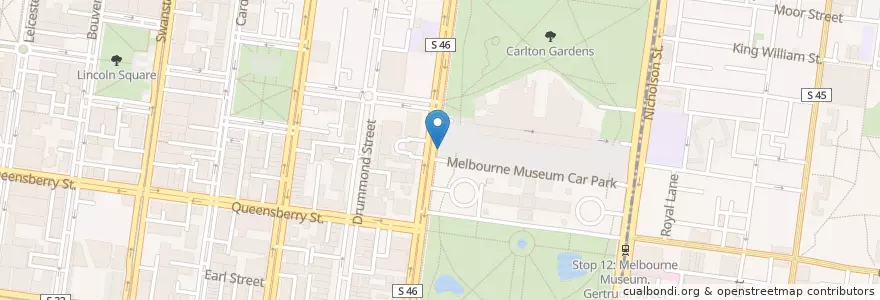 Mapa de ubicacion de Museum/Rathdowne St en استرالیا, Victoria, City Of Melbourne.