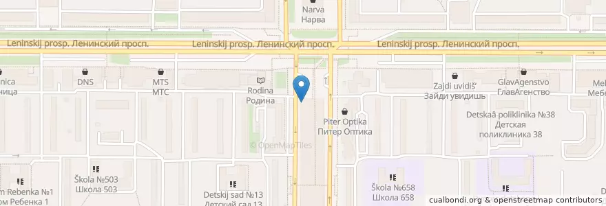 Mapa de ubicacion de McDonald's en Russland, Föderationskreis Nordwest, Oblast Leningrad, Sankt Petersburg, Кировский Район, Округ Княжево.