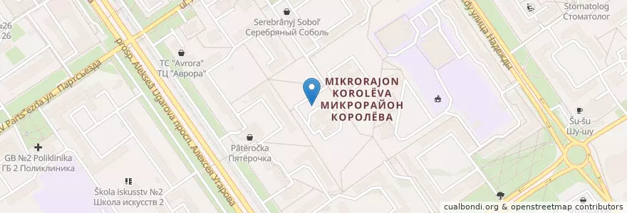 Mapa de ubicacion de Детский сад №10 en Rússia, Distrito Federal Central, Oblast De Belgorod, Старооскольский Городской Округ.