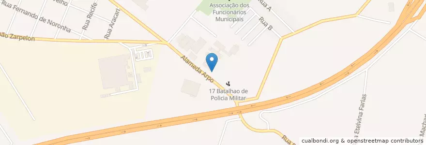 Mapa de ubicacion de CAIC en 브라질, 남부지방, 파라나, Região Geográfica Intermediária De Curitiba, Região Metropolitana De Curitiba, Microrregião De Curitiba, São José Dos Pinhais.