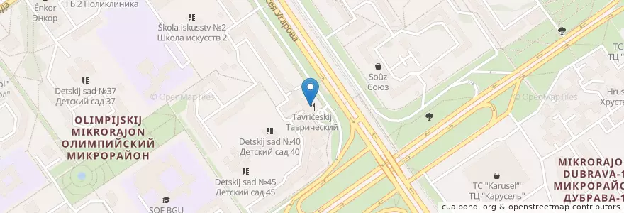 Mapa de ubicacion de Таврический en Rússia, Distrito Federal Central, Oblast De Belgorod, Старооскольский Городской Округ.