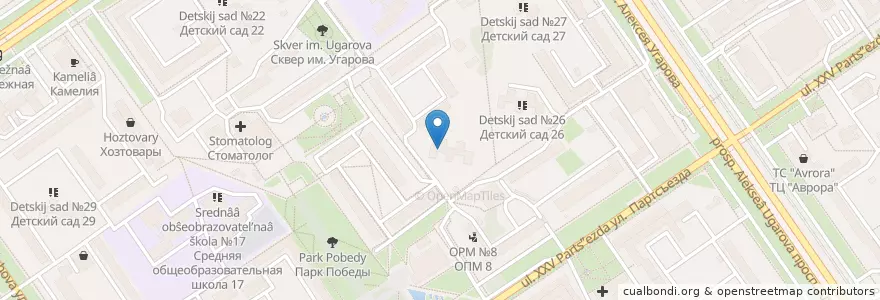 Mapa de ubicacion de Детский сад №31 en Rusia, Distrito Federal Central, Óblast De Bélgorod, Старооскольский Городской Округ.