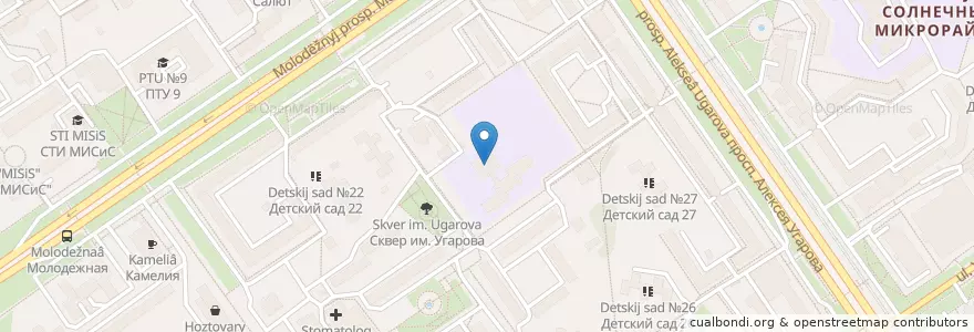 Mapa de ubicacion de Средняя общеобразовательная школа №6 en Rusia, Distrito Federal Central, Óblast De Bélgorod, Старооскольский Городской Округ.