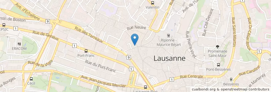 Mapa de ubicacion de Pharmacie Amavita Saint-Laurent en Svizzera, Vaud, District De Lausanne, Lausanne.