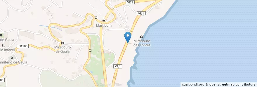 Mapa de ubicacion de Parque estacionamento acesso à praia en Portugal, Santa Cruz, Gaula.