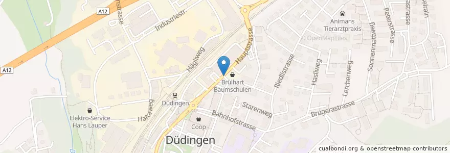 Mapa de ubicacion de Robidog en سوئیس, Fribourg/Freiburg, Sensebezirk, Düdingen.