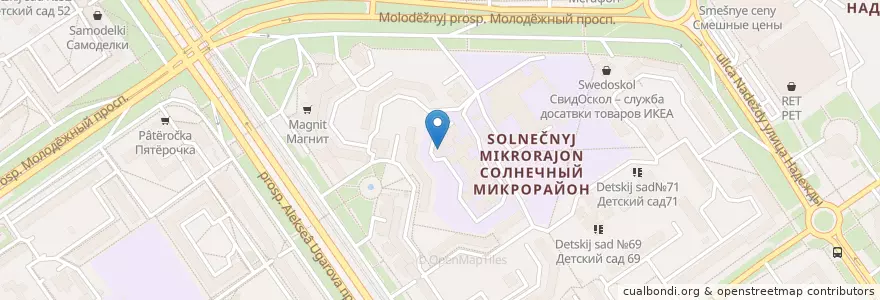 Mapa de ubicacion de Детский сад №67 en Rusia, Distrito Federal Central, Óblast De Bélgorod, Старооскольский Городской Округ.