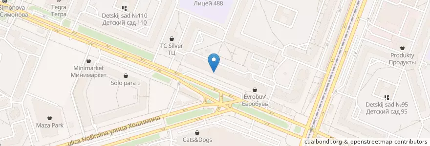Mapa de ubicacion de Sberbank en Russia, Northwestern Federal District, Leningrad Oblast, Saint Petersburg, Vyborgsky District, Округ Шувалово-Озерки.