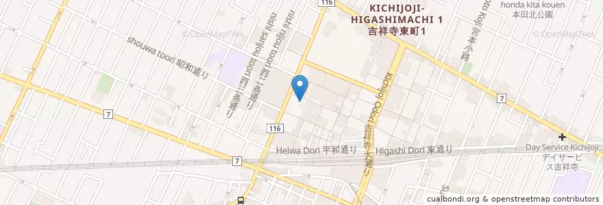 Mapa de ubicacion de サンマルクカフェ en Japonya, 東京都, 武蔵野市.