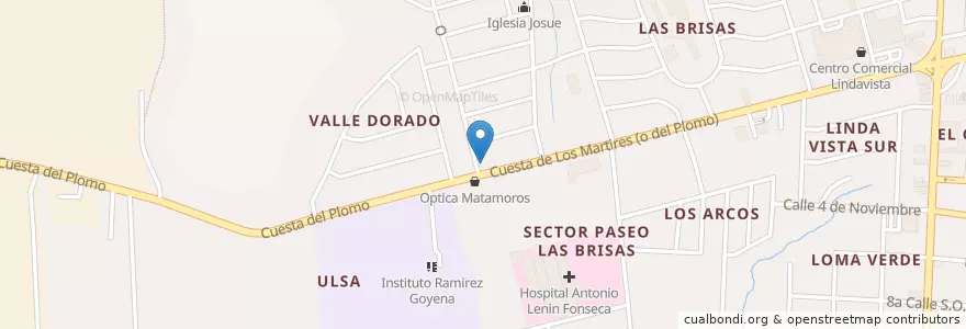 Mapa de ubicacion de Donde fue Rest. Aragón en Nicaragua, Departamento De Managua, Managua (Municipio).
