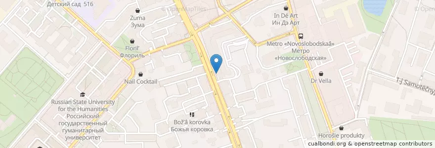 Mapa de ubicacion de ЮниКредит Банк en Rusia, Distrito Federal Central, Москва, Distrito Administrativo Central, Тверской Район.