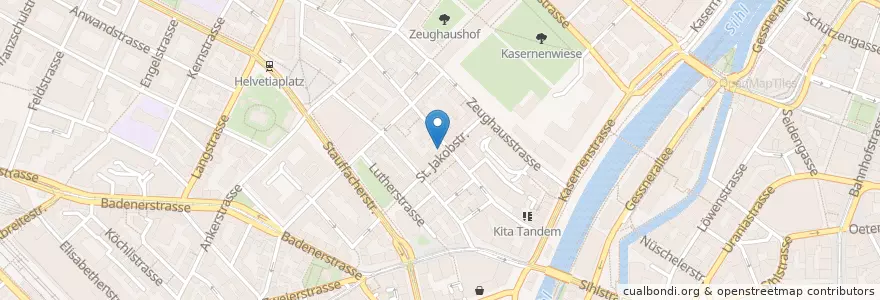 Mapa de ubicacion de Kinderkrippe Schneeflocke en Suisse, Zurich, District De Zurich, Zurich.