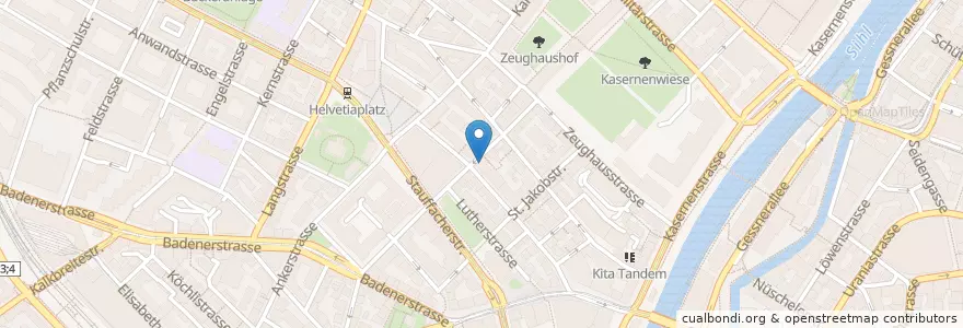 Mapa de ubicacion de Accademia del Gusto en Schweiz/Suisse/Svizzera/Svizra, Zürich, Bezirk Zürich, Zürich.