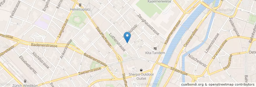 Mapa de ubicacion de Sweet Basil en スイス, チューリッヒ, Bezirk Zürich, Zürich.