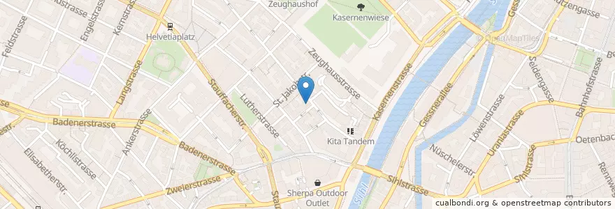 Mapa de ubicacion de Bibim Shack en Schweiz/Suisse/Svizzera/Svizra, Zürich, Bezirk Zürich, Zürich.