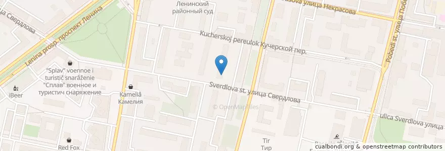 Mapa de ubicacion de Кафе-бар en Rusia, Distrito Federal Central, Óblast De Yaroslavl, Ярославский Район, Городской Округ Ярославль.