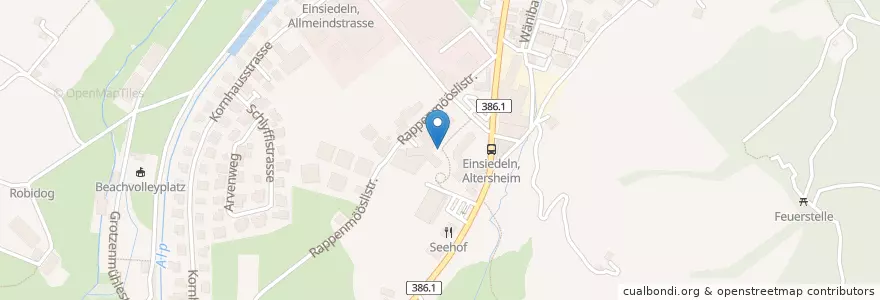 Mapa de ubicacion de Altersheimbrunnen en 瑞士, Schwyz, Einsiedeln, Einsiedeln.