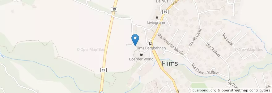 Mapa de ubicacion de Legna Bar en Schweiz/Suisse/Svizzera/Svizra, Graubünden/Grigioni/Grischun, Imboden, Flims.