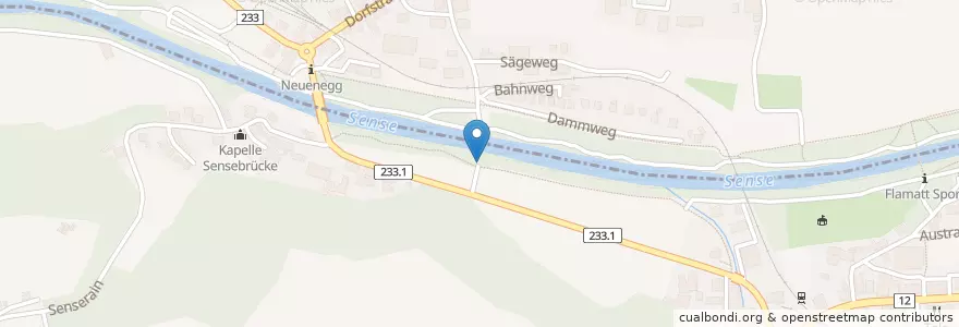 Mapa de ubicacion de Robidog en Suisse, Berne, District De La Singine, Verwaltungsregion Bern-Mittelland, Verwaltungskreis Bern-Mittelland, Wünnewil-Flamatt, Neuenegg.