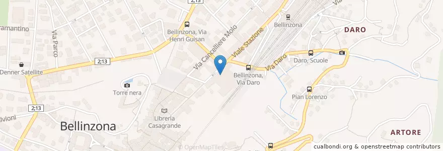 Mapa de ubicacion de 6500 Bellinzona en Швейцария, Тичино, Беллинцона, Circolo Di Bellinzona, Bellinzona.