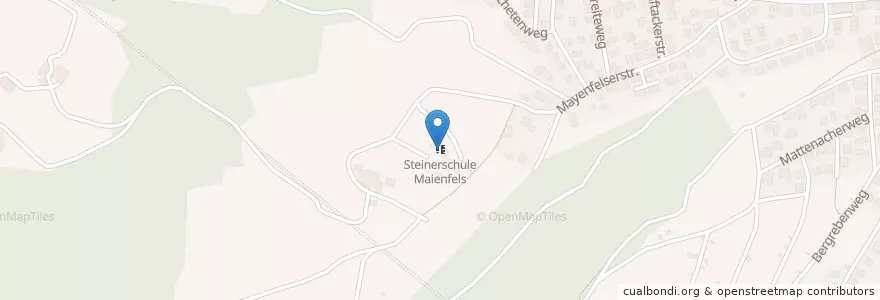 Mapa de ubicacion de Steinerschule Maienfels en Schweiz/Suisse/Svizzera/Svizra, Basel-Landschaft, Bezirk Liestal, Pratteln.