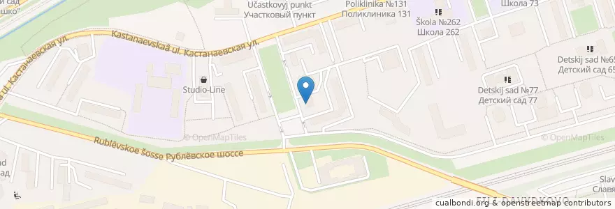 Mapa de ubicacion de Аптека №8/228 en Rusland, Centraal Federaal District, Moskou, Западный Административный Округ, Район Фили-Давыдково.