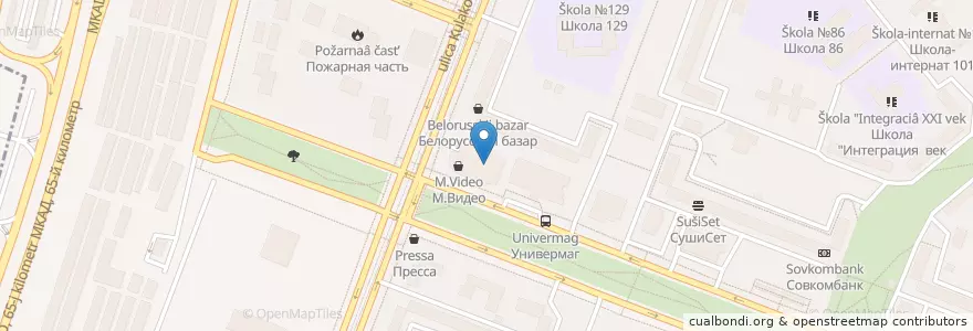 Mapa de ubicacion de Московский Кредитный Банк en Russia, Distretto Federale Centrale, Москва, Северо-Западный Административный Округ, Район Строгино.